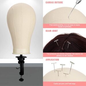 Canvas Wig Head with Clamp